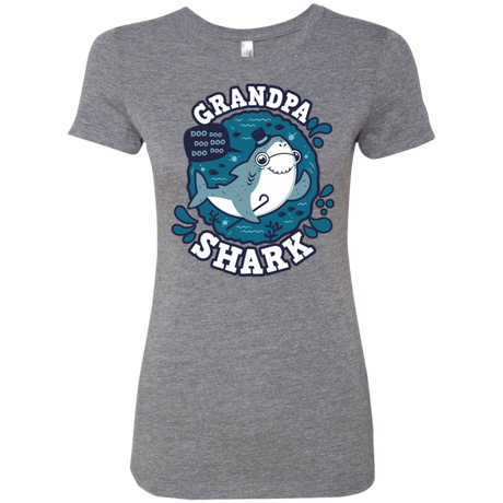 T-Shirts Premium Heather / S Shark Family trazo - Grandpa Women's Triblend T-Shirt
