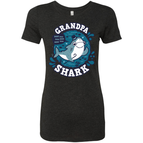 T-Shirts Vintage Black / S Shark Family trazo - Grandpa Women's Triblend T-Shirt