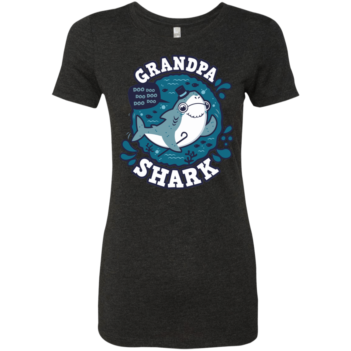 T-Shirts Vintage Black / S Shark Family trazo - Grandpa Women's Triblend T-Shirt