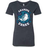 T-Shirts Vintage Navy / S Shark Family trazo - Grandpa Women's Triblend T-Shirt