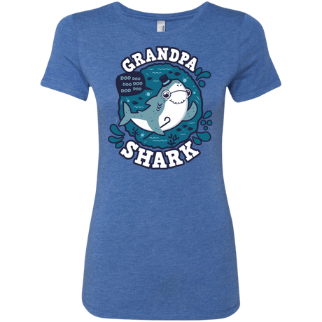 T-Shirts Vintage Royal / S Shark Family trazo - Grandpa Women's Triblend T-Shirt