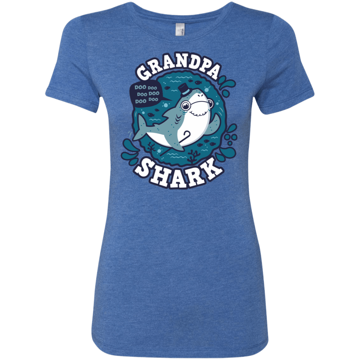 T-Shirts Vintage Royal / S Shark Family trazo - Grandpa Women's Triblend T-Shirt