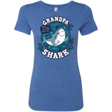 T-Shirts Vintage Royal / S Shark Family trazo - Grandpa Women's Triblend T-Shirt