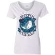 T-Shirts White / S Shark Family trazo - Grandpa Women's V-Neck T-Shirt