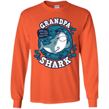 T-Shirts Orange / YS Shark Family trazo - Grandpa Youth Long Sleeve T-Shirt