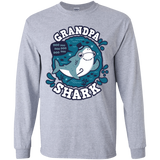 T-Shirts Sport Grey / YS Shark Family trazo - Grandpa Youth Long Sleeve T-Shirt