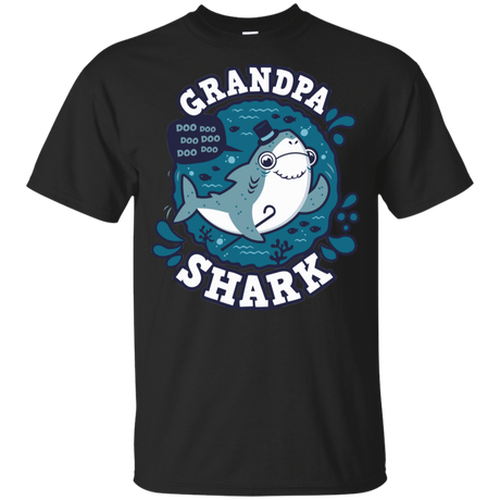 T-Shirts Black / YXS Shark Family trazo - Grandpa Youth T-Shirt