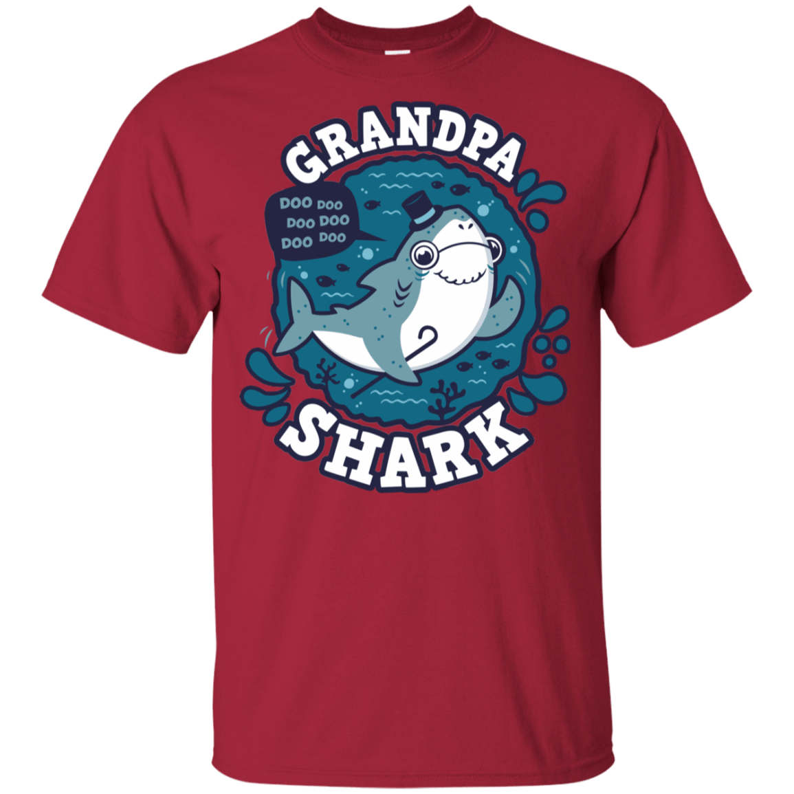 T-Shirts Cardinal / YXS Shark Family trazo - Grandpa Youth T-Shirt