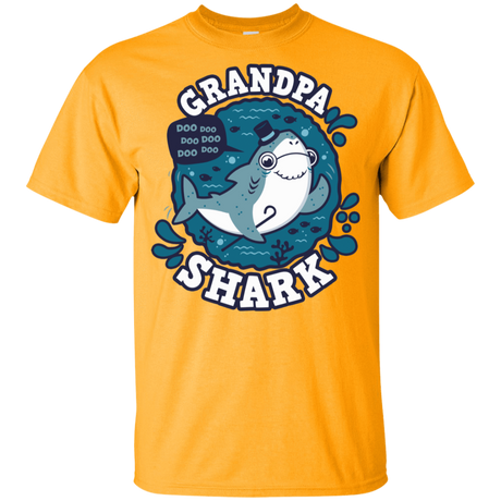 T-Shirts Gold / YXS Shark Family trazo - Grandpa Youth T-Shirt
