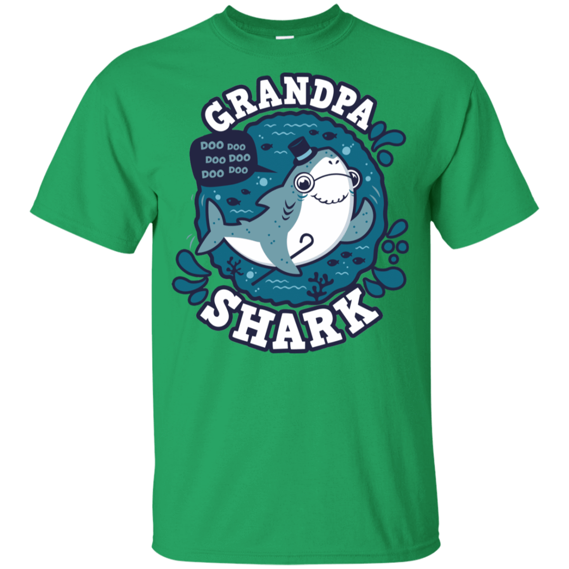 T-Shirts Irish Green / YXS Shark Family trazo - Grandpa Youth T-Shirt