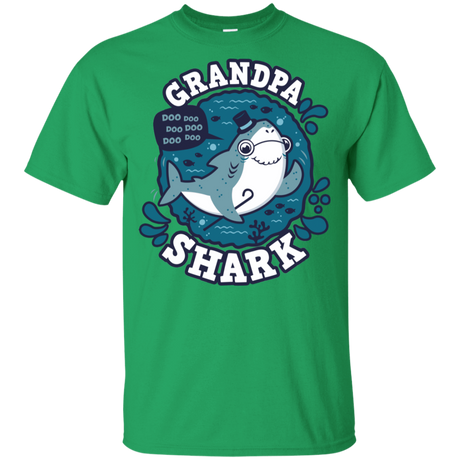 T-Shirts Irish Green / YXS Shark Family trazo - Grandpa Youth T-Shirt