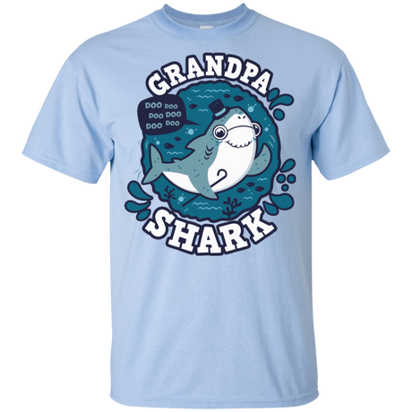 T-Shirts Light Blue / YXS Shark Family trazo - Grandpa Youth T-Shirt