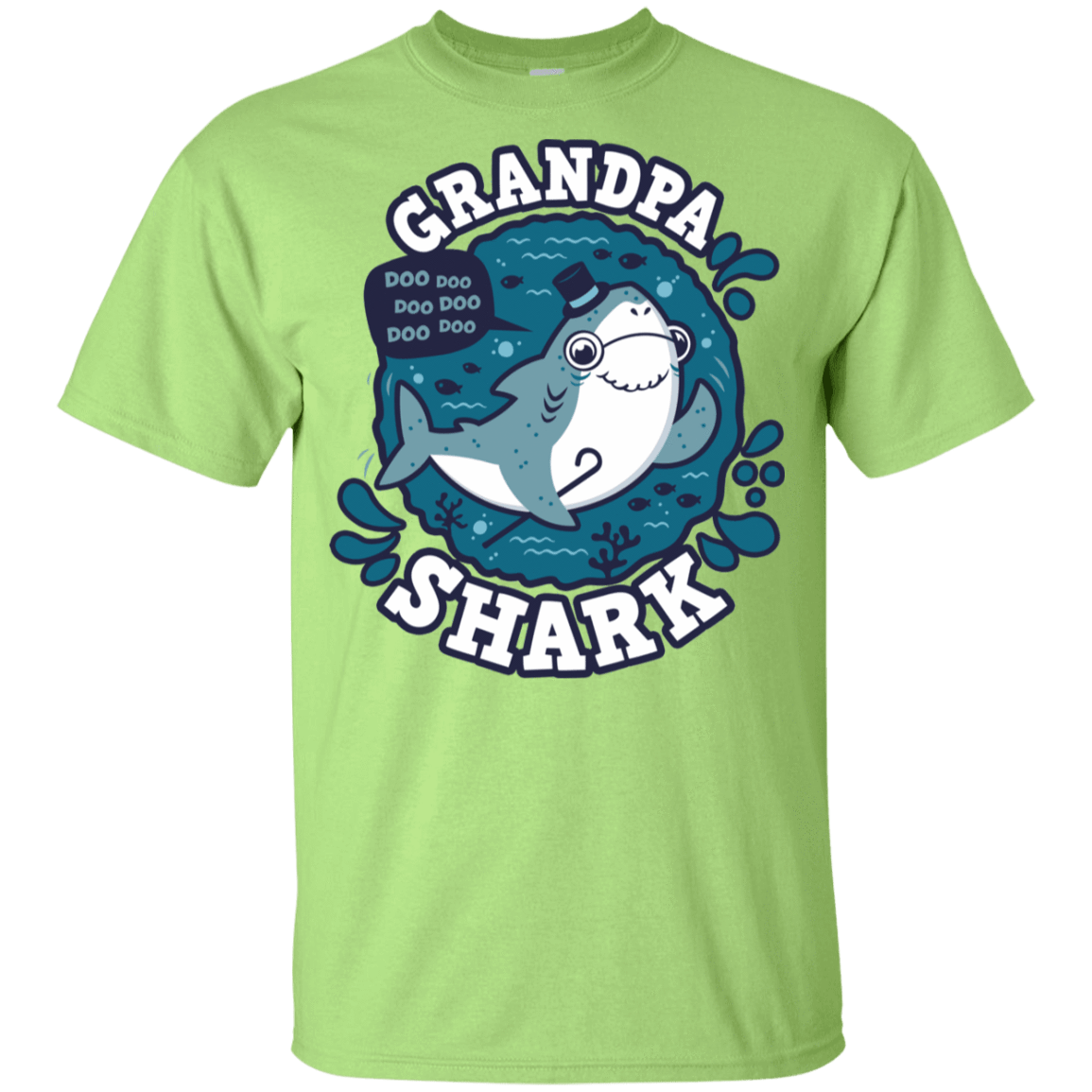 T-Shirts Mint Green / YXS Shark Family trazo - Grandpa Youth T-Shirt