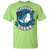 T-Shirts Mint Green / YXS Shark Family trazo - Grandpa Youth T-Shirt