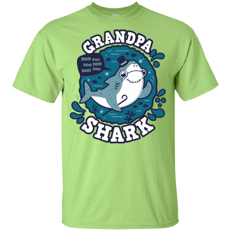 T-Shirts Mint Green / YXS Shark Family trazo - Grandpa Youth T-Shirt