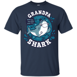 T-Shirts Navy / YXS Shark Family trazo - Grandpa Youth T-Shirt