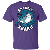 T-Shirts Purple / YXS Shark Family trazo - Grandpa Youth T-Shirt