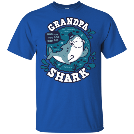 T-Shirts Royal / YXS Shark Family trazo - Grandpa Youth T-Shirt