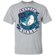 T-Shirts Sport Grey / YXS Shark Family trazo - Grandpa Youth T-Shirt