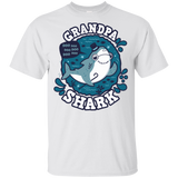 T-Shirts White / YXS Shark Family trazo - Grandpa Youth T-Shirt
