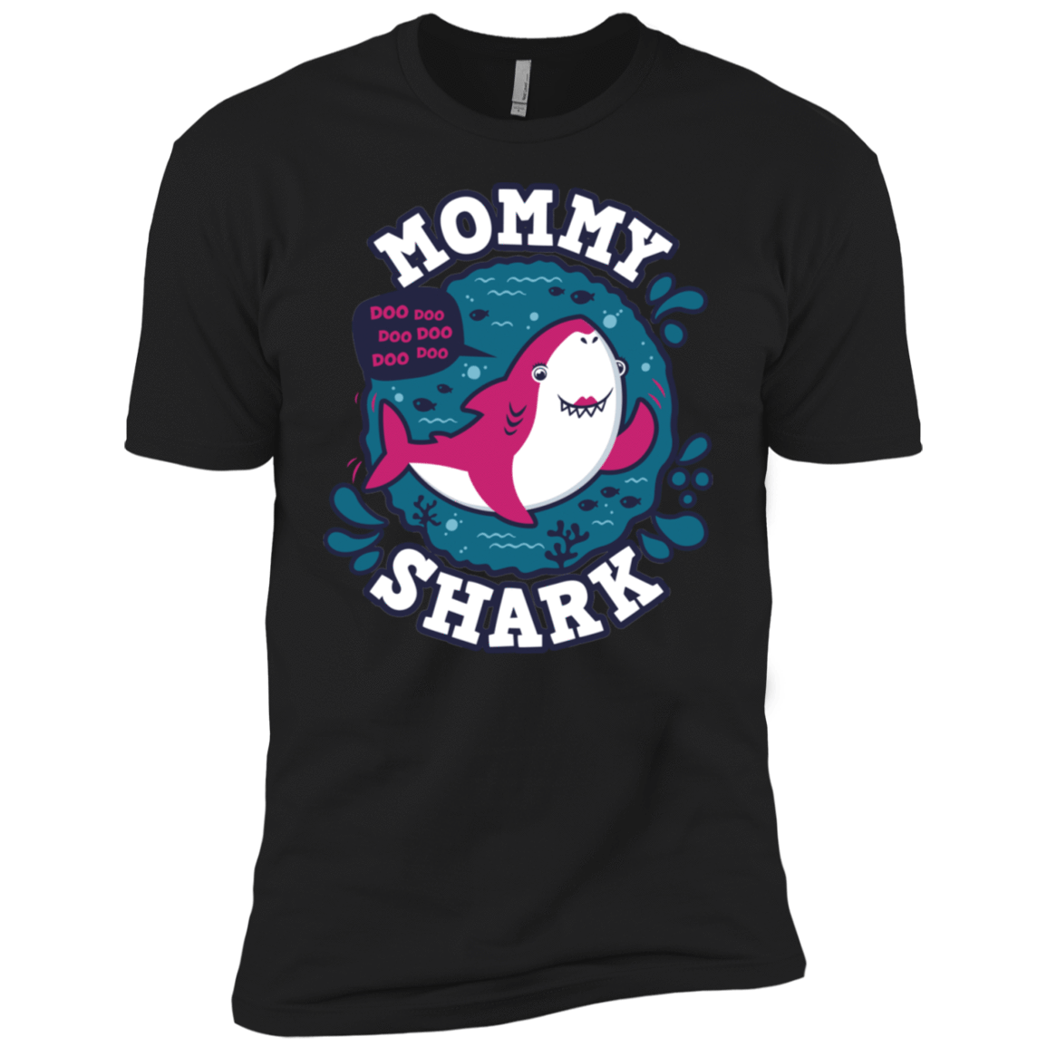 T-Shirts Black / YXS Shark Family trazo - Mommy Boys Premium T-Shirt