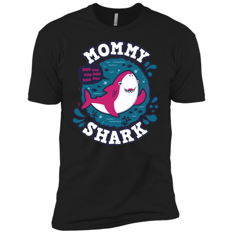 T-Shirts Black / YXS Shark Family trazo - Mommy Boys Premium T-Shirt