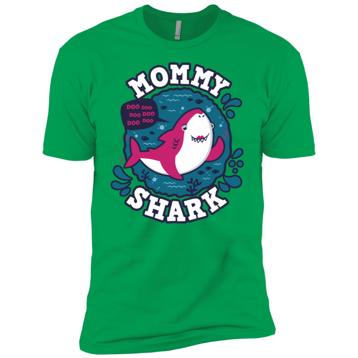 T-Shirts Kelly Green / YXS Shark Family trazo - Mommy Boys Premium T-Shirt