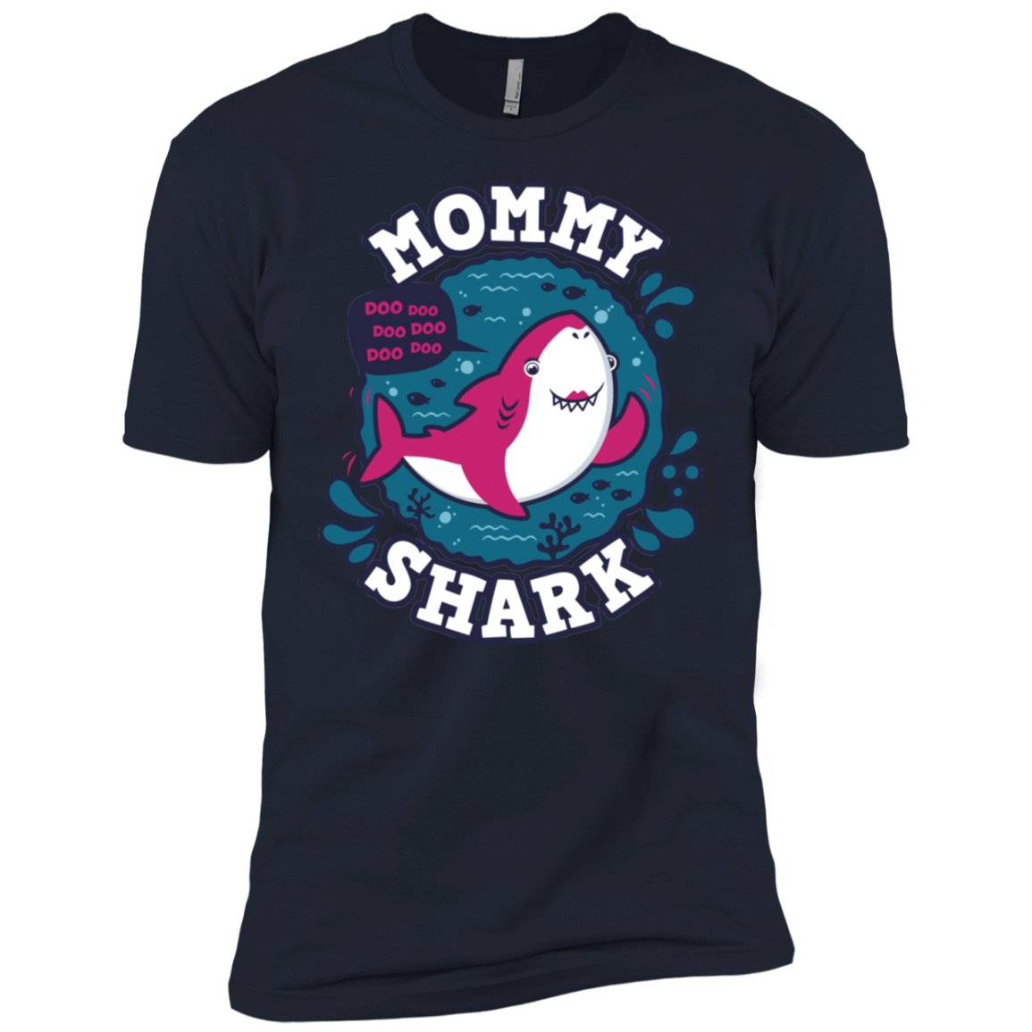 T-Shirts Midnight Navy / YXS Shark Family trazo - Mommy Boys Premium T-Shirt