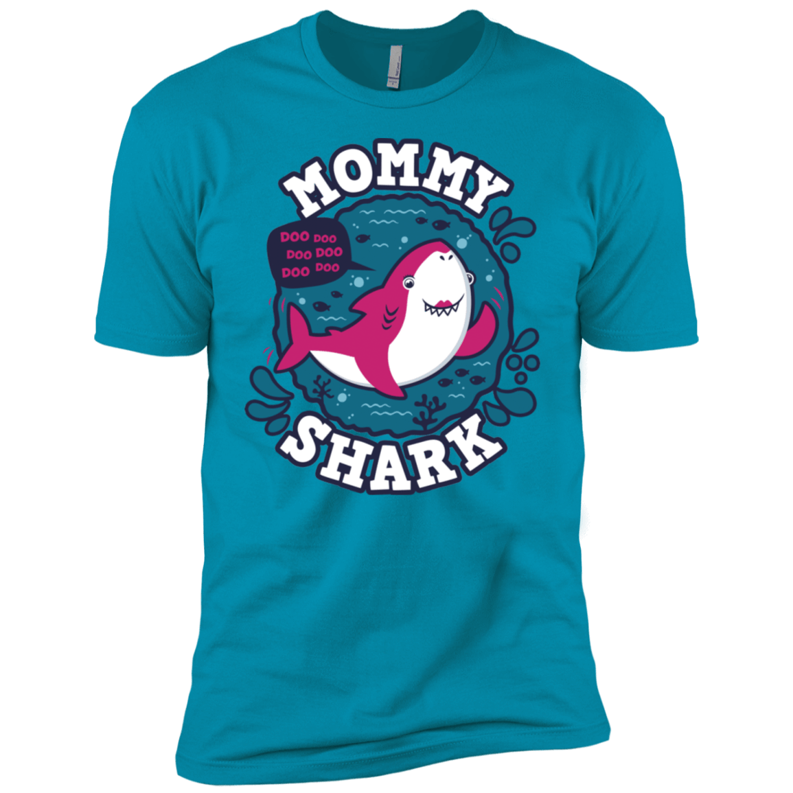 T-Shirts Turquoise / YXS Shark Family trazo - Mommy Boys Premium T-Shirt