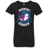 T-Shirts Black / YXS Shark Family trazo - Mommy Girls Premium T-Shirt
