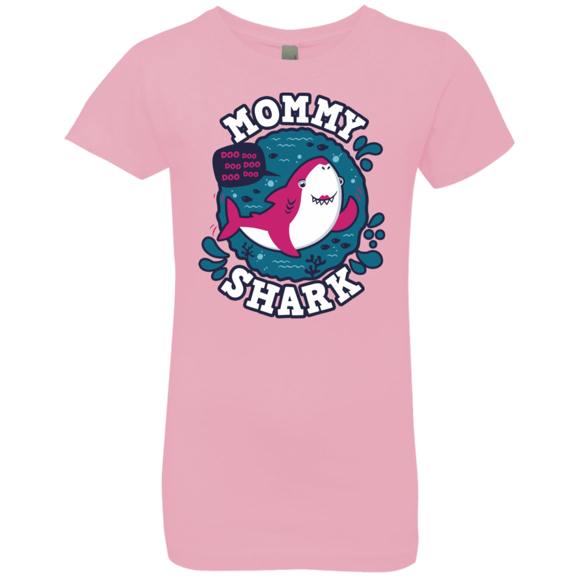 T-Shirts Light Pink / YXS Shark Family trazo - Mommy Girls Premium T-Shirt