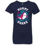 T-Shirts Midnight Navy / YXS Shark Family trazo - Mommy Girls Premium T-Shirt