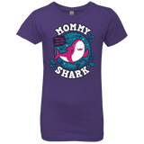 T-Shirts Purple Rush / YXS Shark Family trazo - Mommy Girls Premium T-Shirt