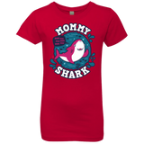 T-Shirts Red / YXS Shark Family trazo - Mommy Girls Premium T-Shirt