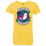 T-Shirts Vibrant Yellow / YXS Shark Family trazo - Mommy Girls Premium T-Shirt