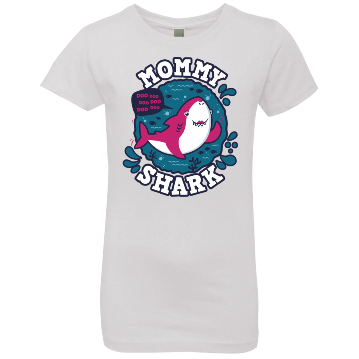 T-Shirts White / YXS Shark Family trazo - Mommy Girls Premium T-Shirt