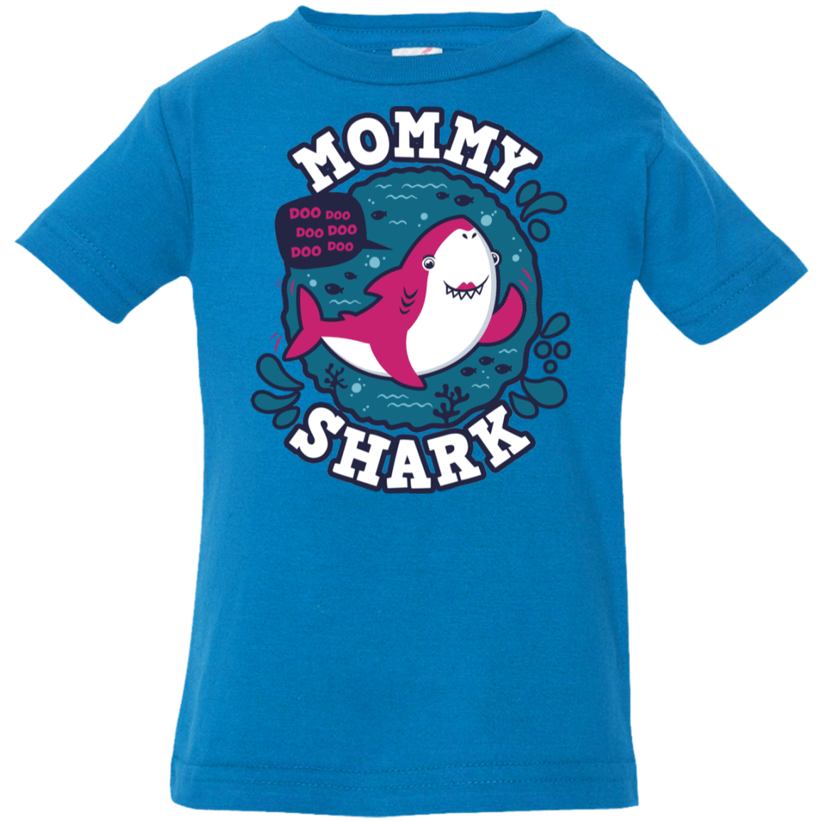 T-Shirts Cobalt / 6 Months Shark Family trazo - Mommy Infant Premium T-Shirt