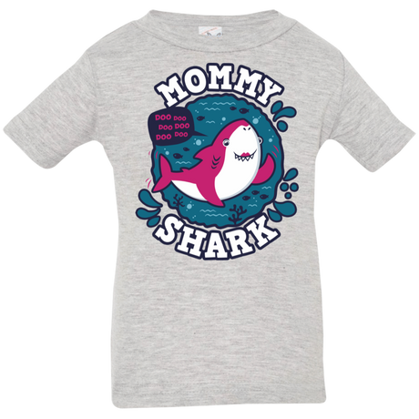 T-Shirts Heather Grey / 6 Months Shark Family trazo - Mommy Infant Premium T-Shirt