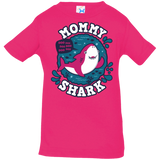 T-Shirts Hot Pink / 6 Months Shark Family trazo - Mommy Infant Premium T-Shirt