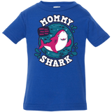 T-Shirts Royal / 6 Months Shark Family trazo - Mommy Infant Premium T-Shirt