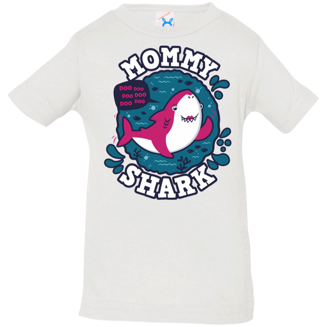 T-Shirts White / 6 Months Shark Family trazo - Mommy Infant Premium T-Shirt