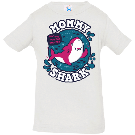 T-Shirts White / 6 Months Shark Family trazo - Mommy Infant Premium T-Shirt