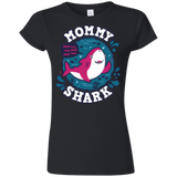 T-Shirts Black / S Shark Family trazo - Mommy Junior Slimmer-Fit T-Shirt