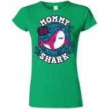 T-Shirts Irish Green / S Shark Family trazo - Mommy Junior Slimmer-Fit T-Shirt