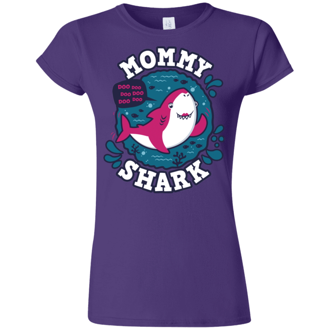 T-Shirts Purple / S Shark Family trazo - Mommy Junior Slimmer-Fit T-Shirt