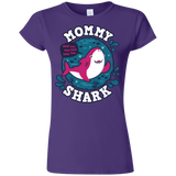 T-Shirts Purple / S Shark Family trazo - Mommy Junior Slimmer-Fit T-Shirt