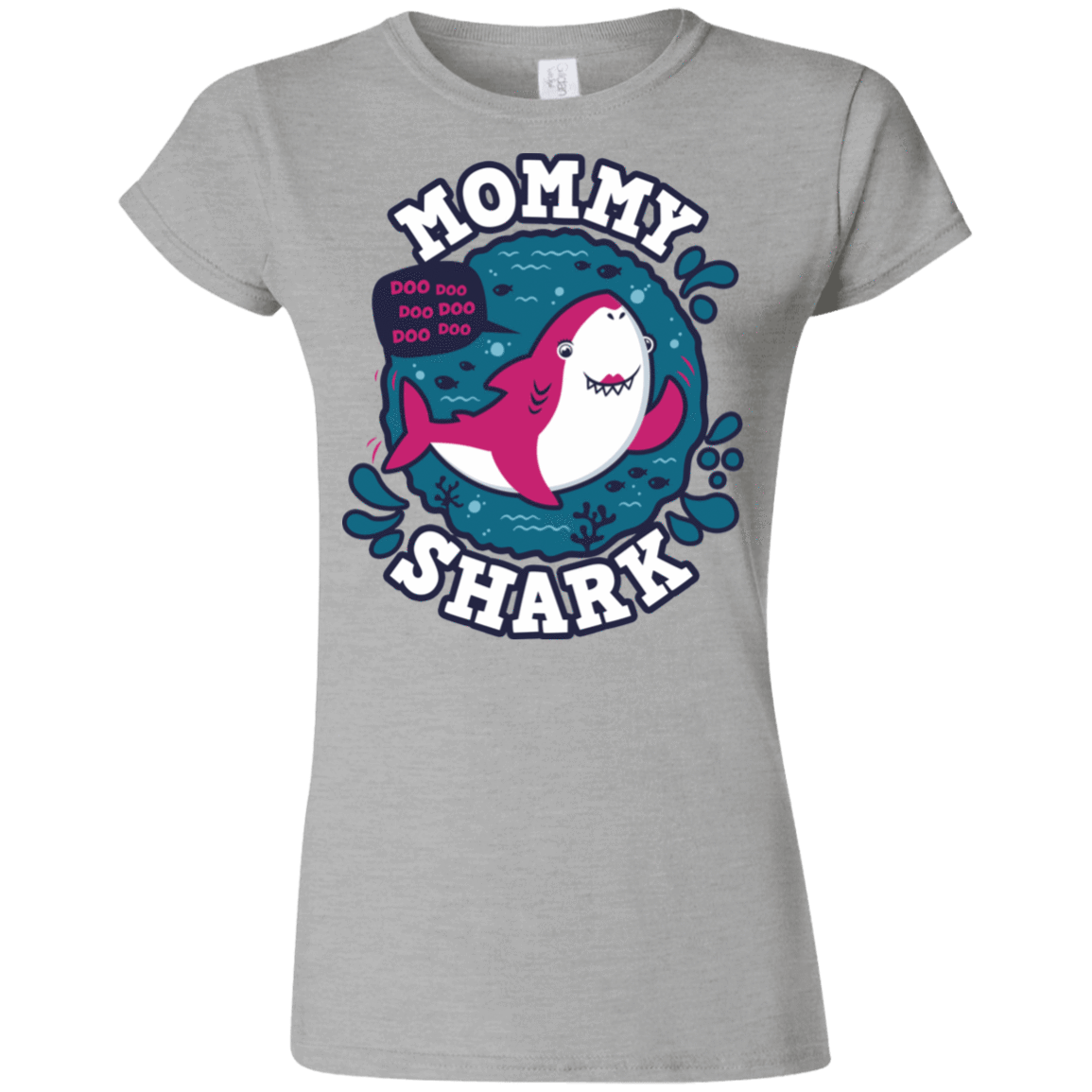 T-Shirts Sport Grey / S Shark Family trazo - Mommy Junior Slimmer-Fit T-Shirt