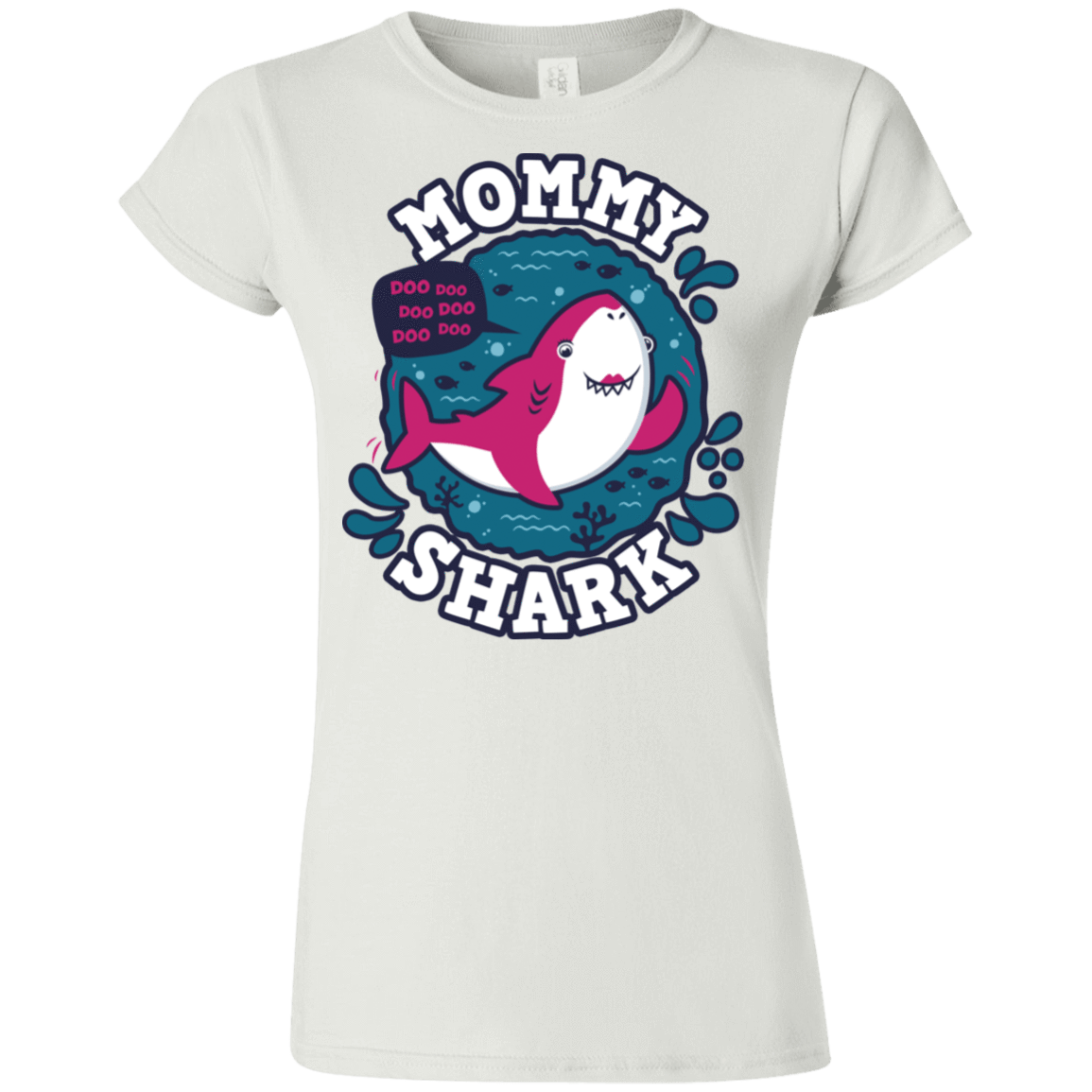 T-Shirts White / S Shark Family trazo - Mommy Junior Slimmer-Fit T-Shirt