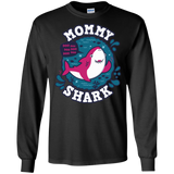 T-Shirts Black / S Shark Family trazo - Mommy Men's Long Sleeve T-Shirt