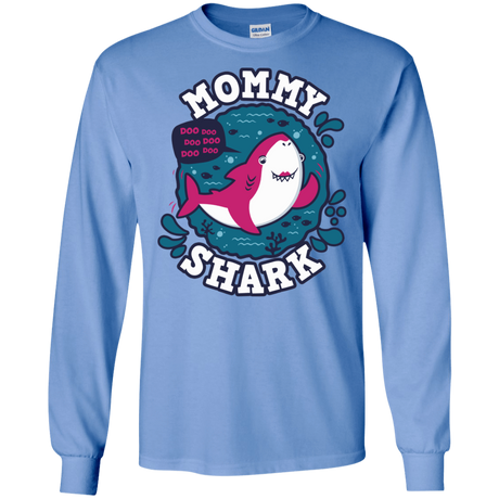 T-Shirts Carolina Blue / S Shark Family trazo - Mommy Men's Long Sleeve T-Shirt